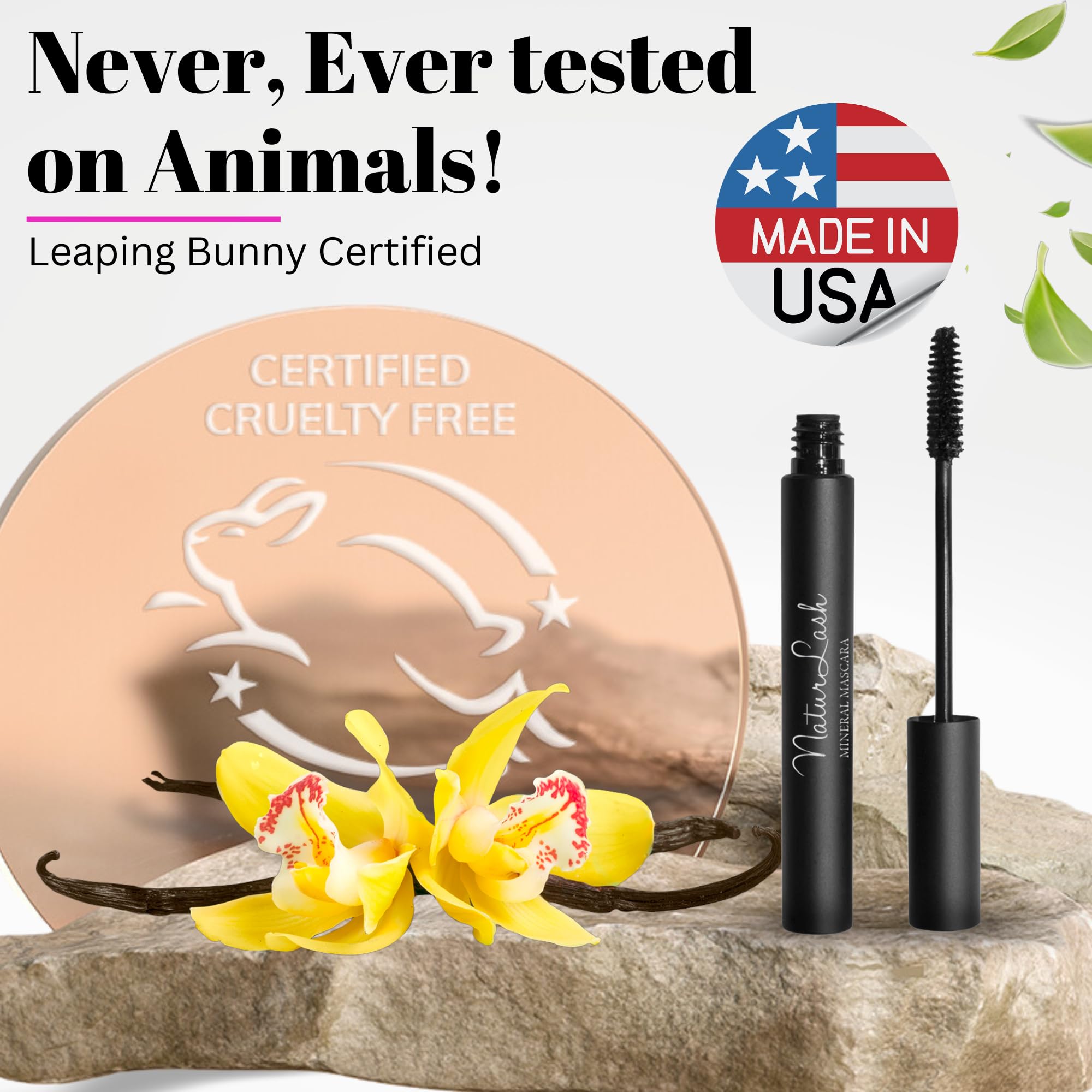 Fifth & Skin NATURLASH Natural Mascara (BLACK) – Hypoallergenic, Vegan, Gluten/Nut Free, Paraben Free