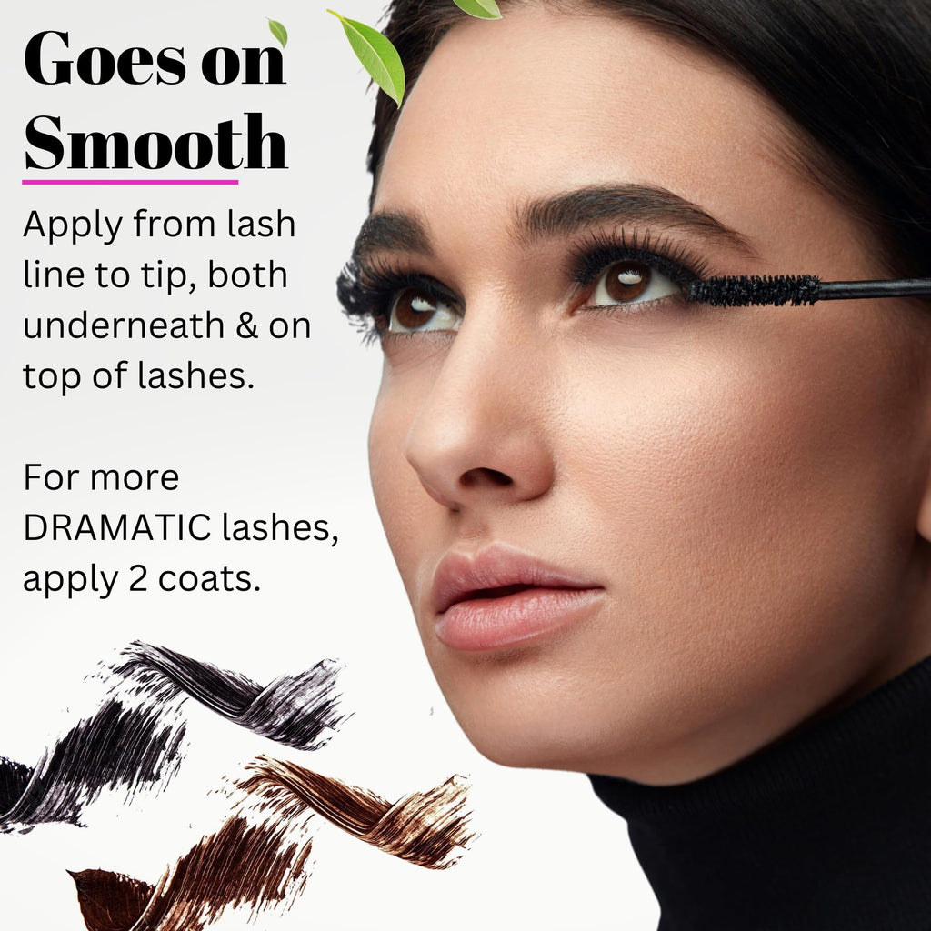 Fifth & Skin NATURLASH Natural Mascara (BLACK) – Hypoallergenic, Vegan, Gluten/Nut Free, Paraben Free