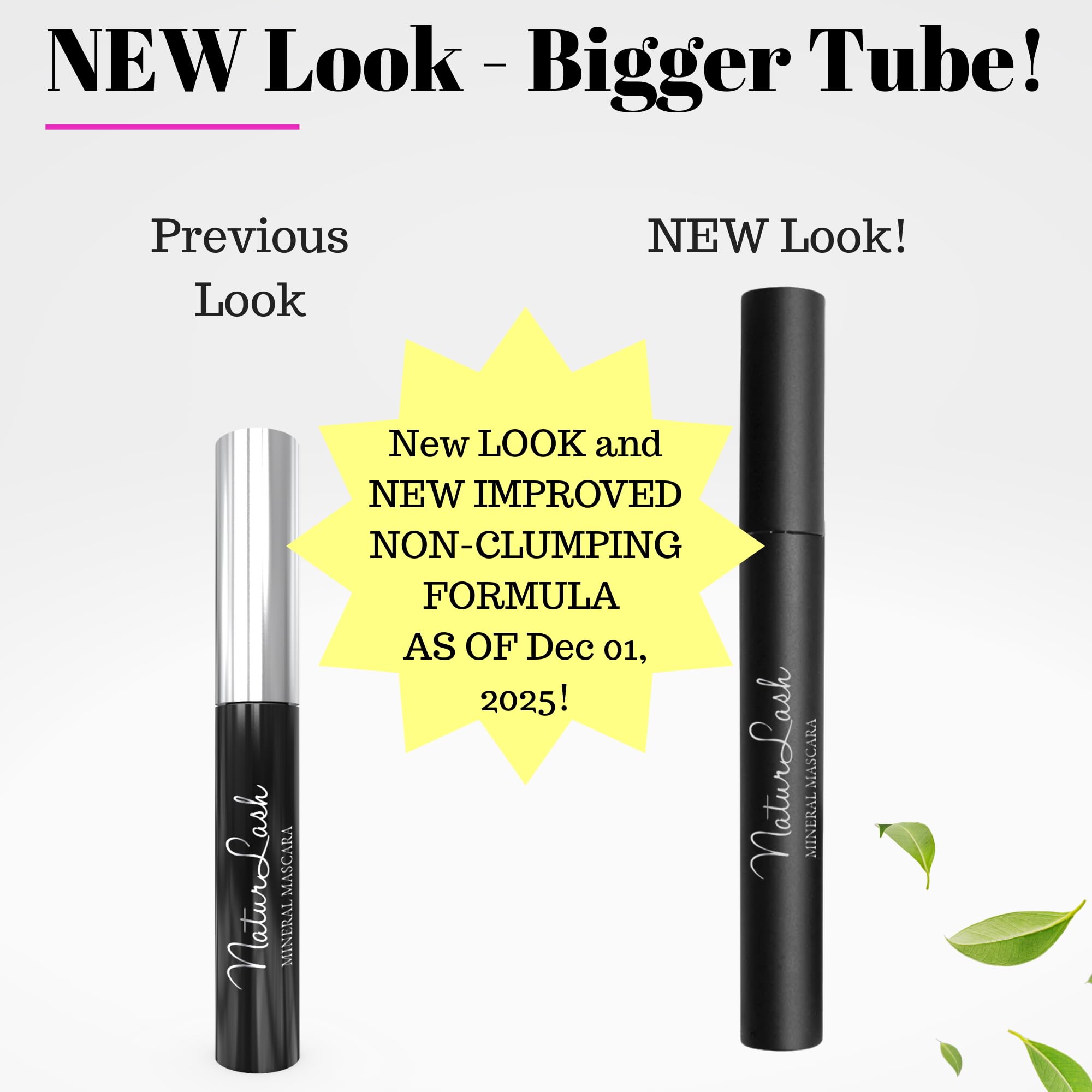 Fifth & Skin NATURLASH Natural Mascara (BLACK) – Hypoallergenic, Vegan, Gluten/Nut Free, Paraben Free