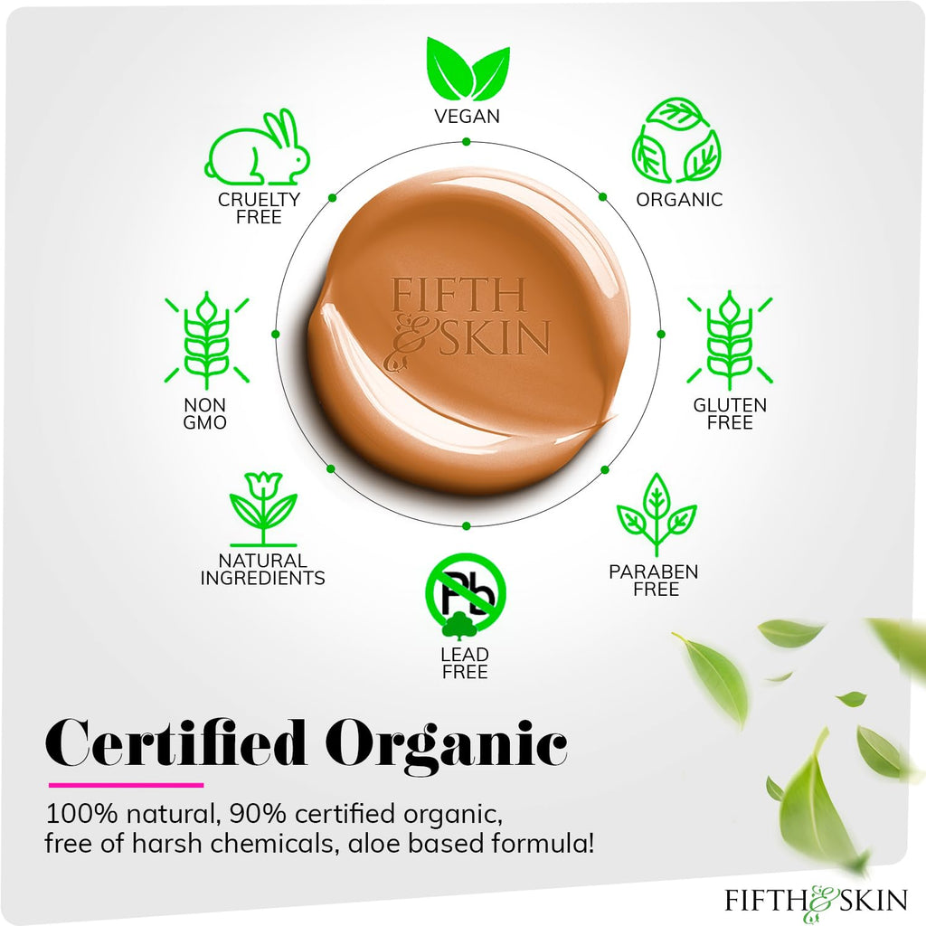 Fifth & Skin Better’n Ur Skin Foundation Deep Tan – Natural, Vegan, Palm-Free Buildable Coverage