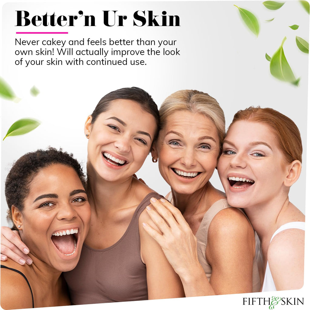 Fifth & Skin Better’n Ur Skin Foundation Burnt Sienna — Natural, Organic, Vegan, Cruelty-Free, Buildable Coverage