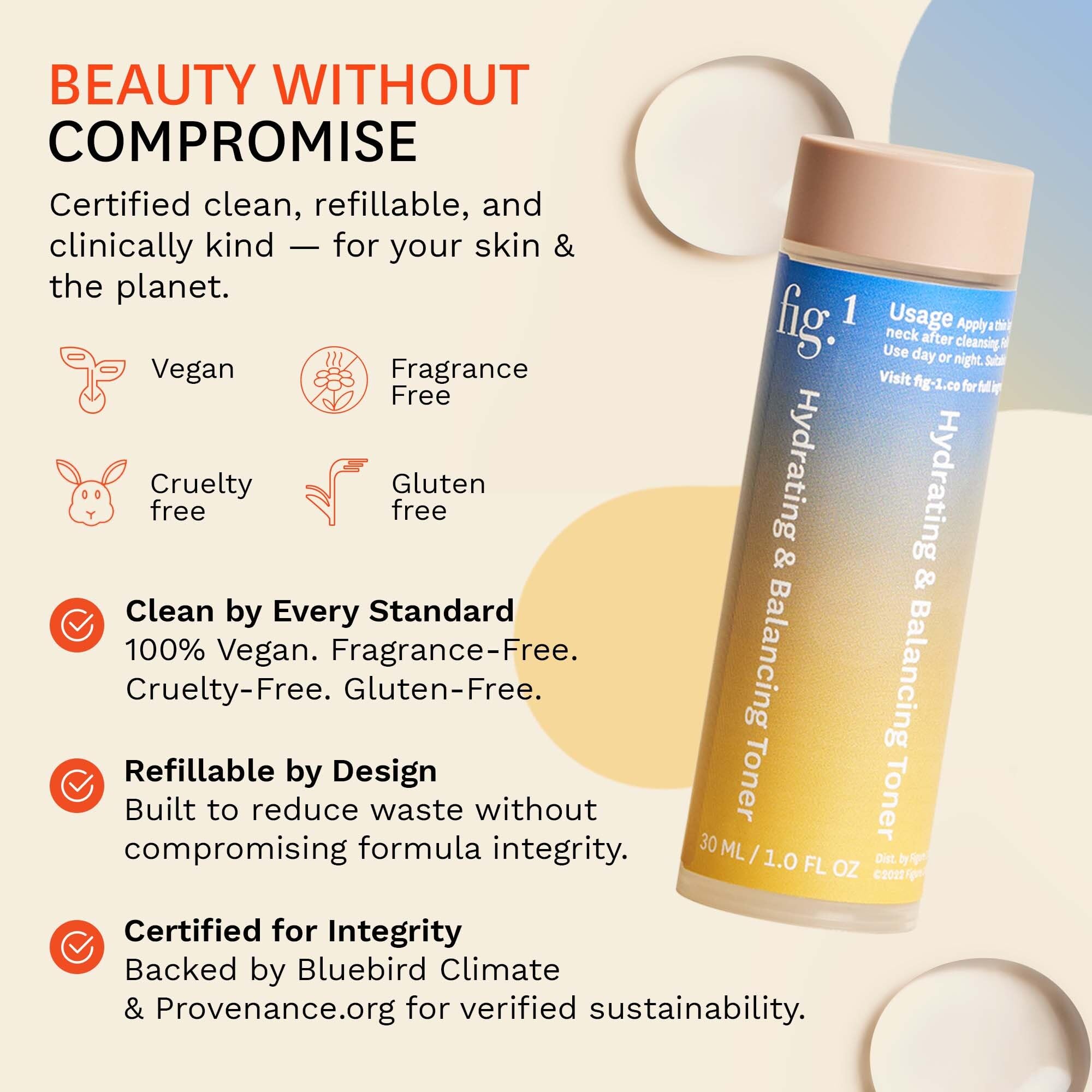 Fig.1 Hydrating & Balancing Toner Refill – Gentle, Hydrating Toner for Sensitive Skin (30 ml)
