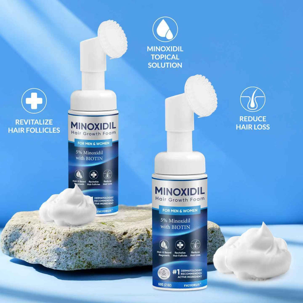 FIGTORUS 5% Minoxidil Foam for Men and Women – Hair Growth Support (4 oz)
