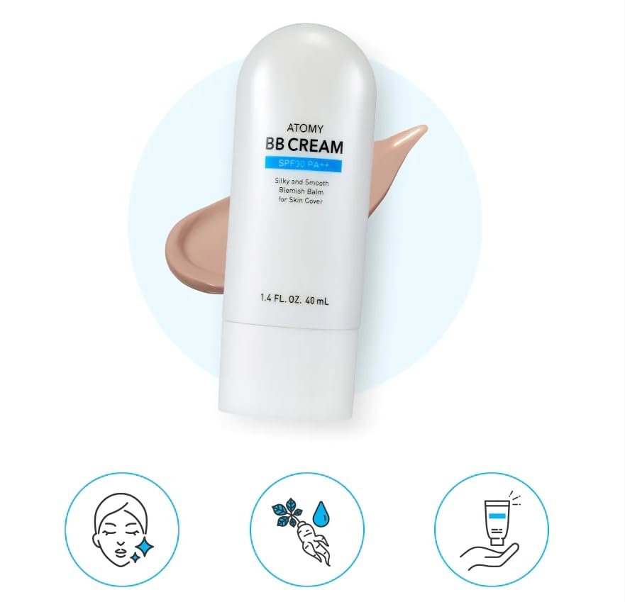 Fiico BC233 Korean BB Cream SPF30 PA++ | Silky Balm, 40ml | Lightweight Natural Coverage