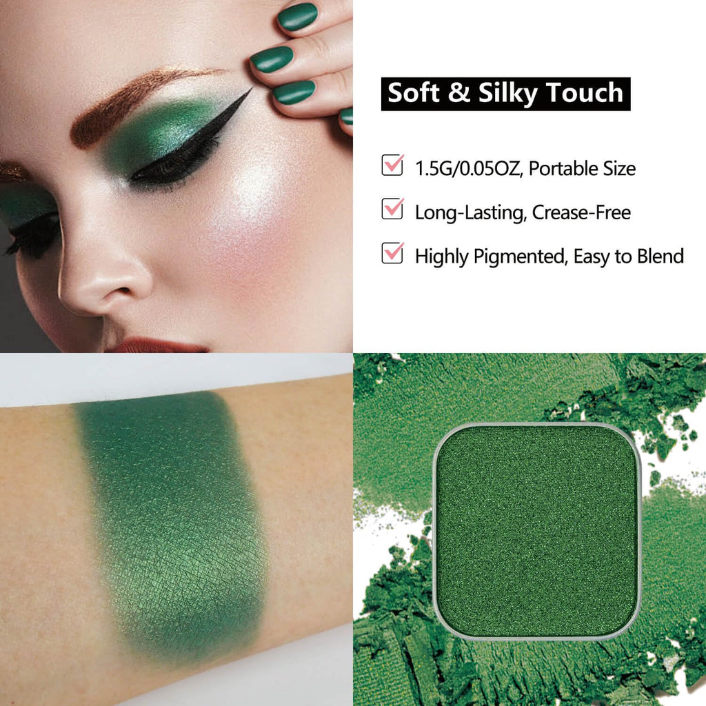 Fillwie Christmas 3-Color Eyeshadow Trio – Festive Holly Red, Evergreen Green & Golden Yellow | Matte & Shimmer