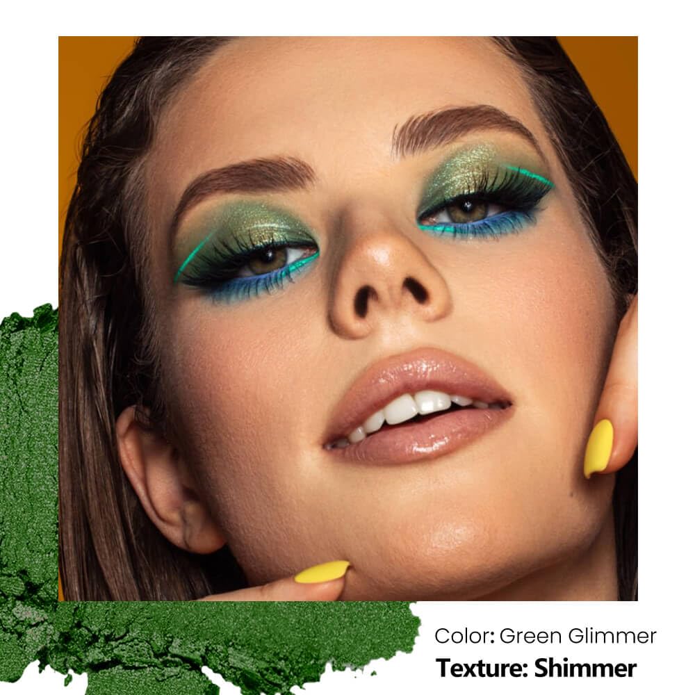 Fillwie Christmas 3-Color Eyeshadow Trio – Festive Holly Red, Evergreen Green & Golden Yellow | Matte & Shimmer
