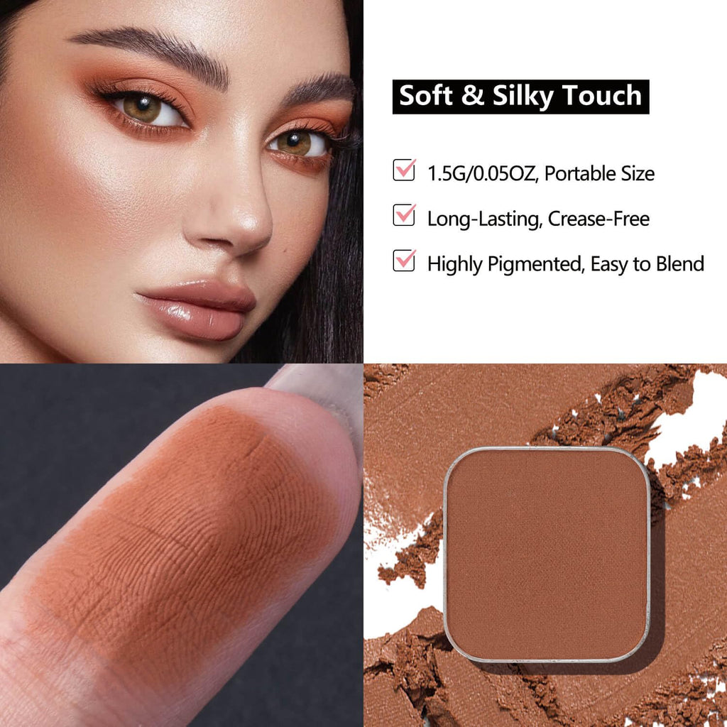 Fillwie 3-Color Eyeshadow Pack – Matte & Shimmer Neutrals, Magnetic Palette Pans