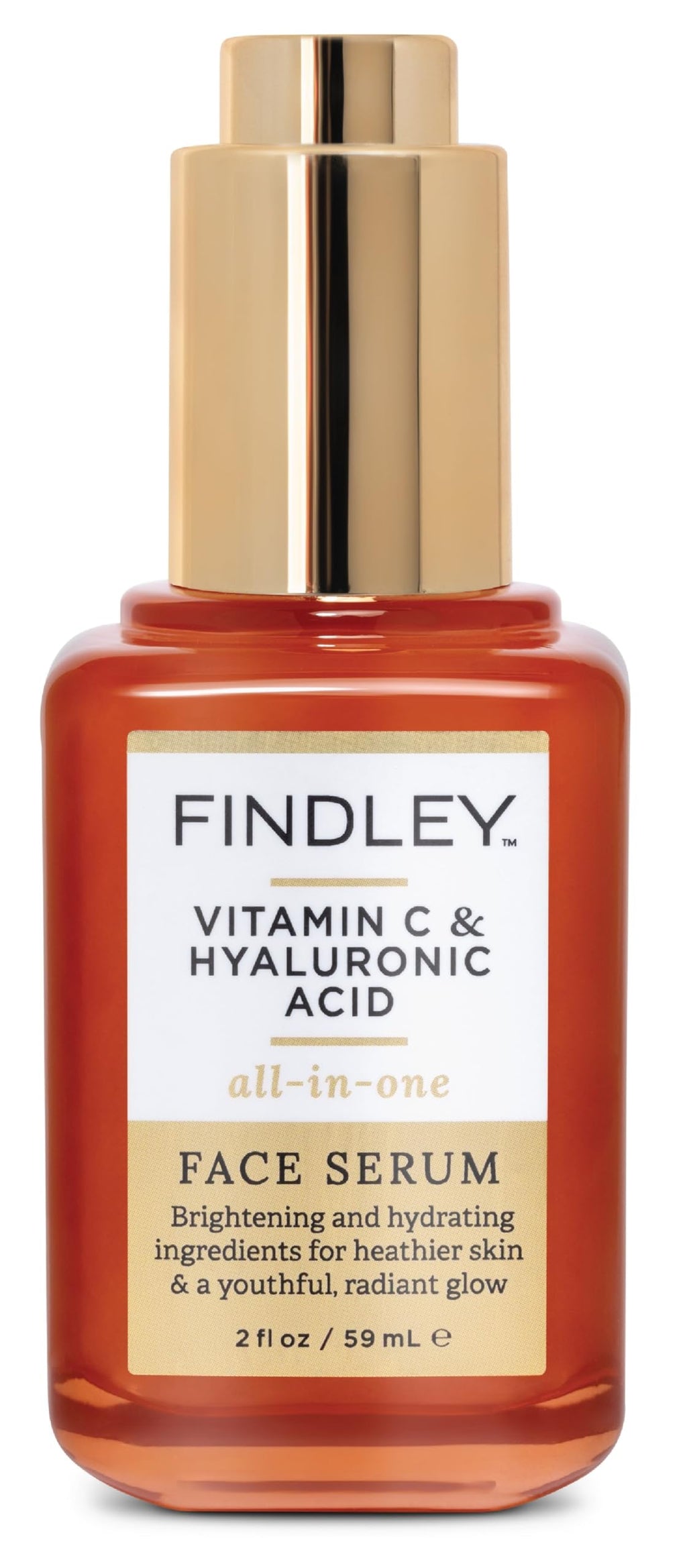 Findley All-in-One Face Serum with Vitamin C & Hyaluronic Acid – Hydration & Radiance (2 fl oz)
