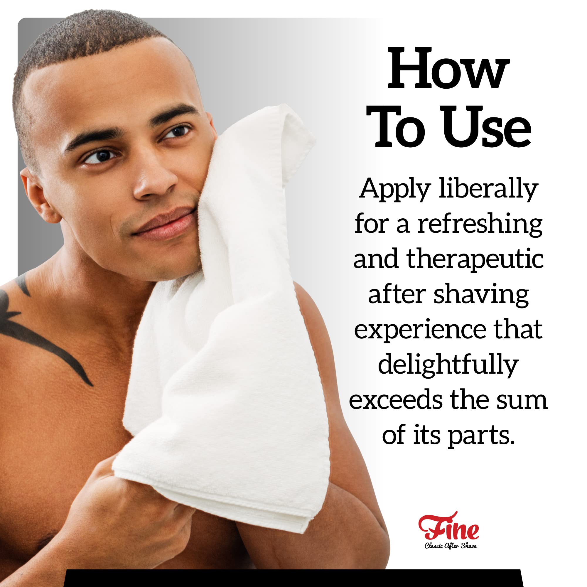 Fine Men's Aftershave Barber Blue – Alcohol-Based, Soothing Post-Shave Balm (100ml)