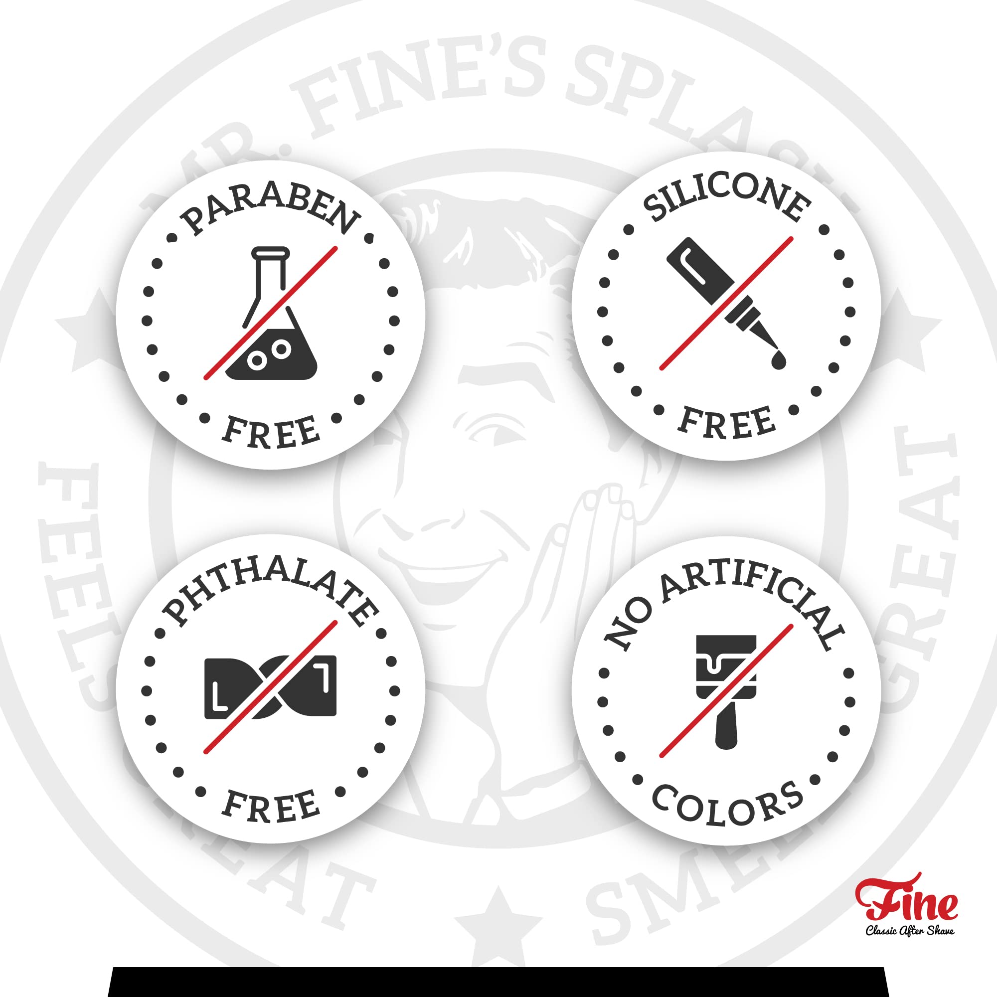 Fine Men's Aftershave Barber Blue – Alcohol-Based, Soothing Post-Shave Balm (100ml)