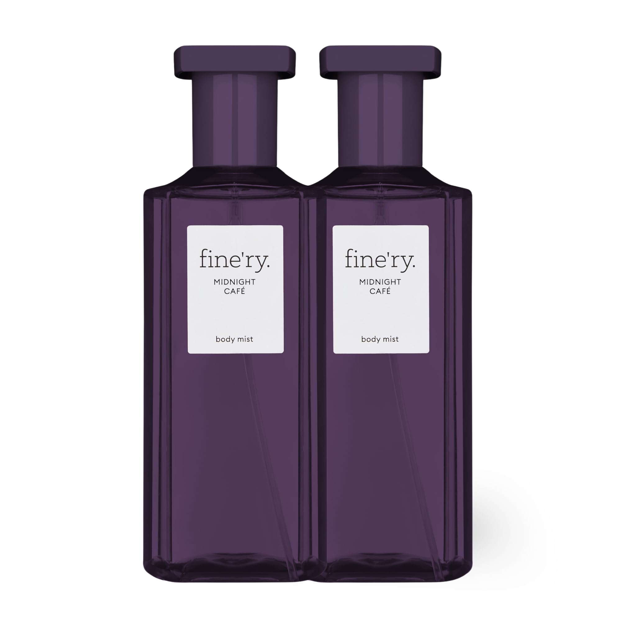 Fine'ry Midnight Café Fine Mist – Hair & Body Fragrance, Warm Smoky Vanilla, Jasmine & Patchouli (2×5oz)