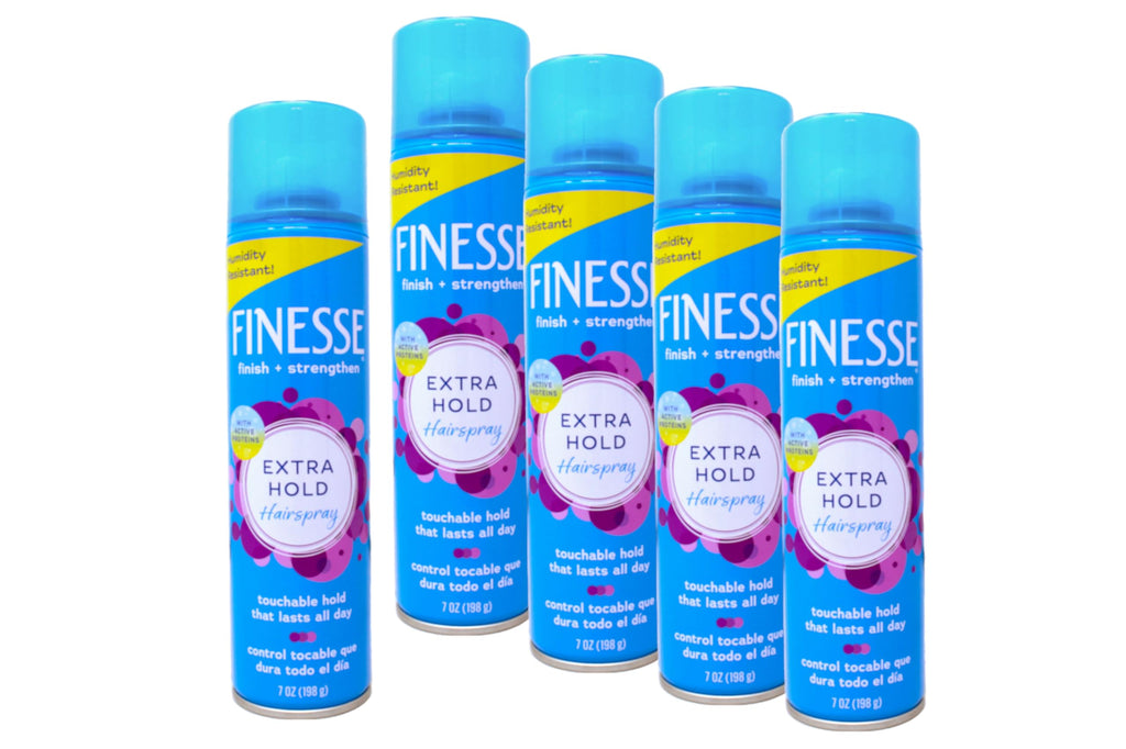 Finesse Finish + Strengthen Hairspray – Extra Hold, 7 oz (Pack of 5)