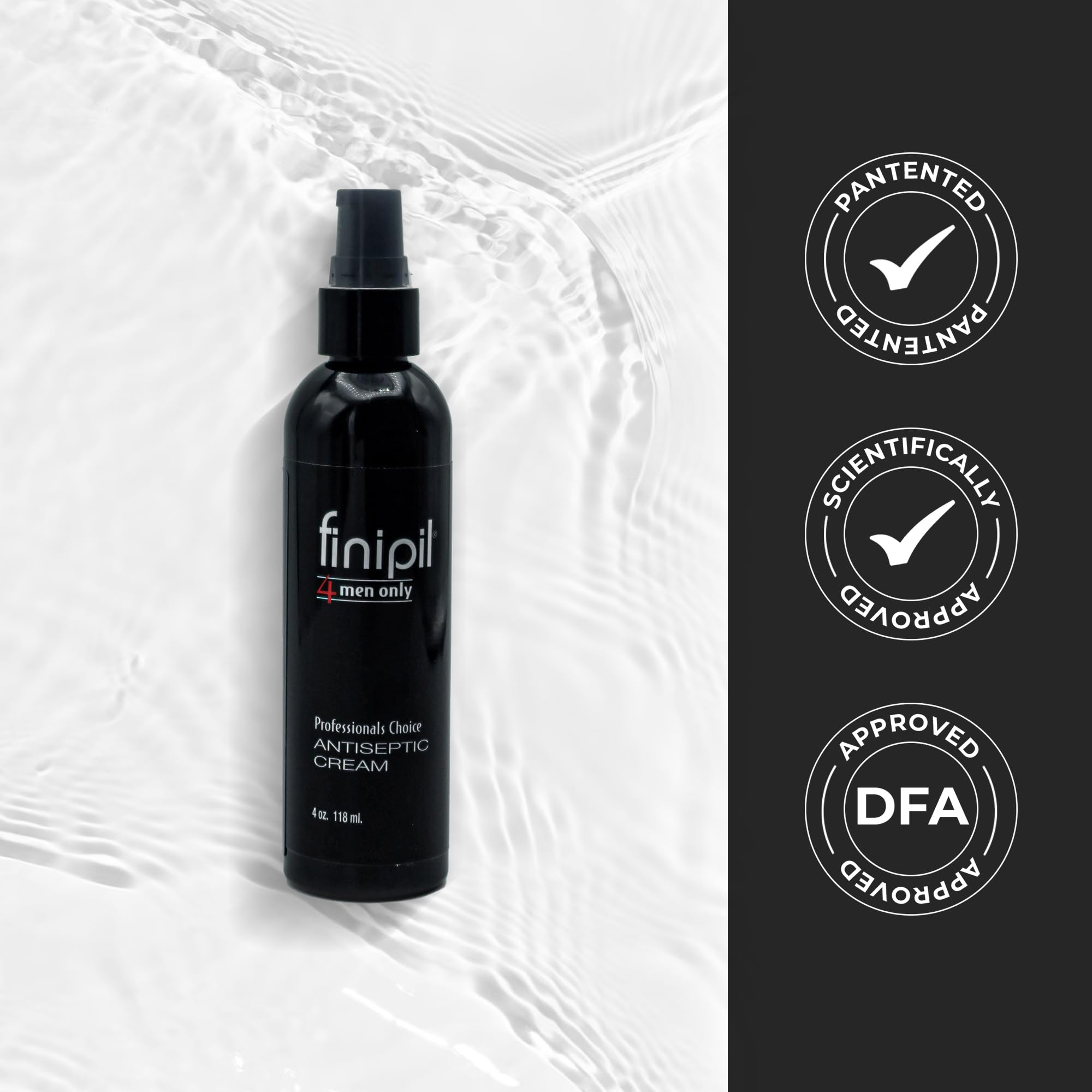 finipil Cream for Ingrown Hairs – Men's After Shave, 4 oz, Clear