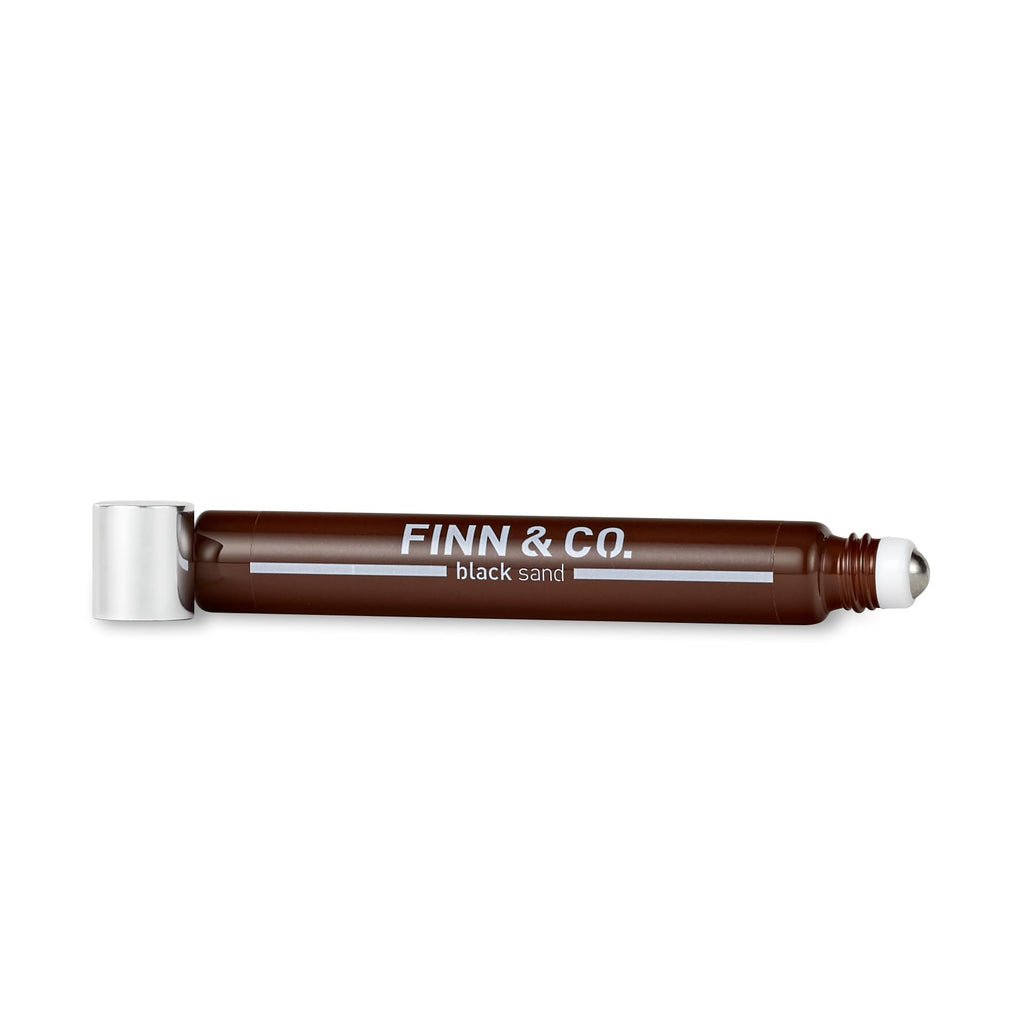 FINN & CO. Black Sand Fragrance Oil | Long-Lasting Roll-On Perfume, Unisex, Travel-Friendly 0.34oz