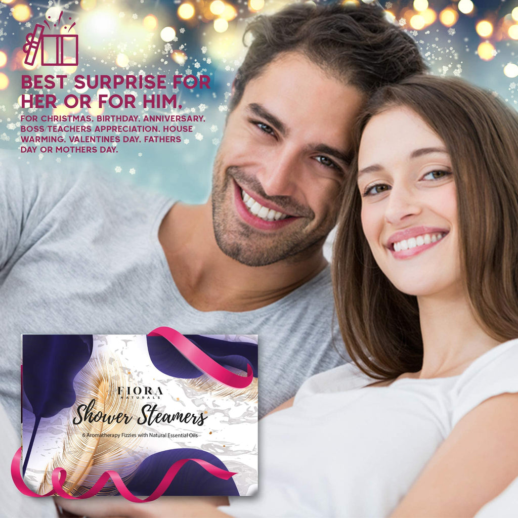 Fiora Naturals Shower Bombs Aromatherapy - Spa Shower Steamers for Relaxation & Self-Care