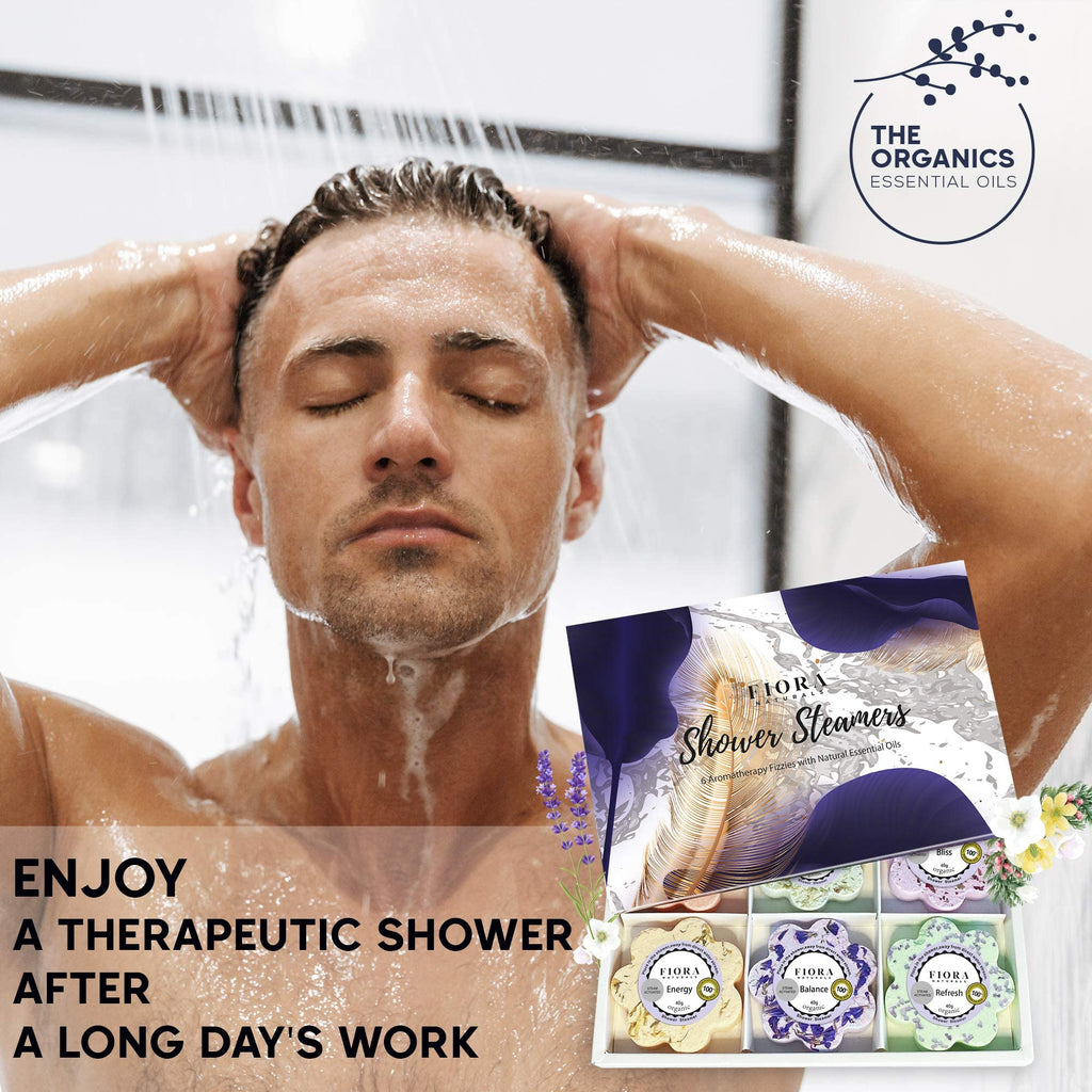 Fiora Naturals Shower Bombs Aromatherapy - Spa Shower Steamers for Relaxation & Self-Care