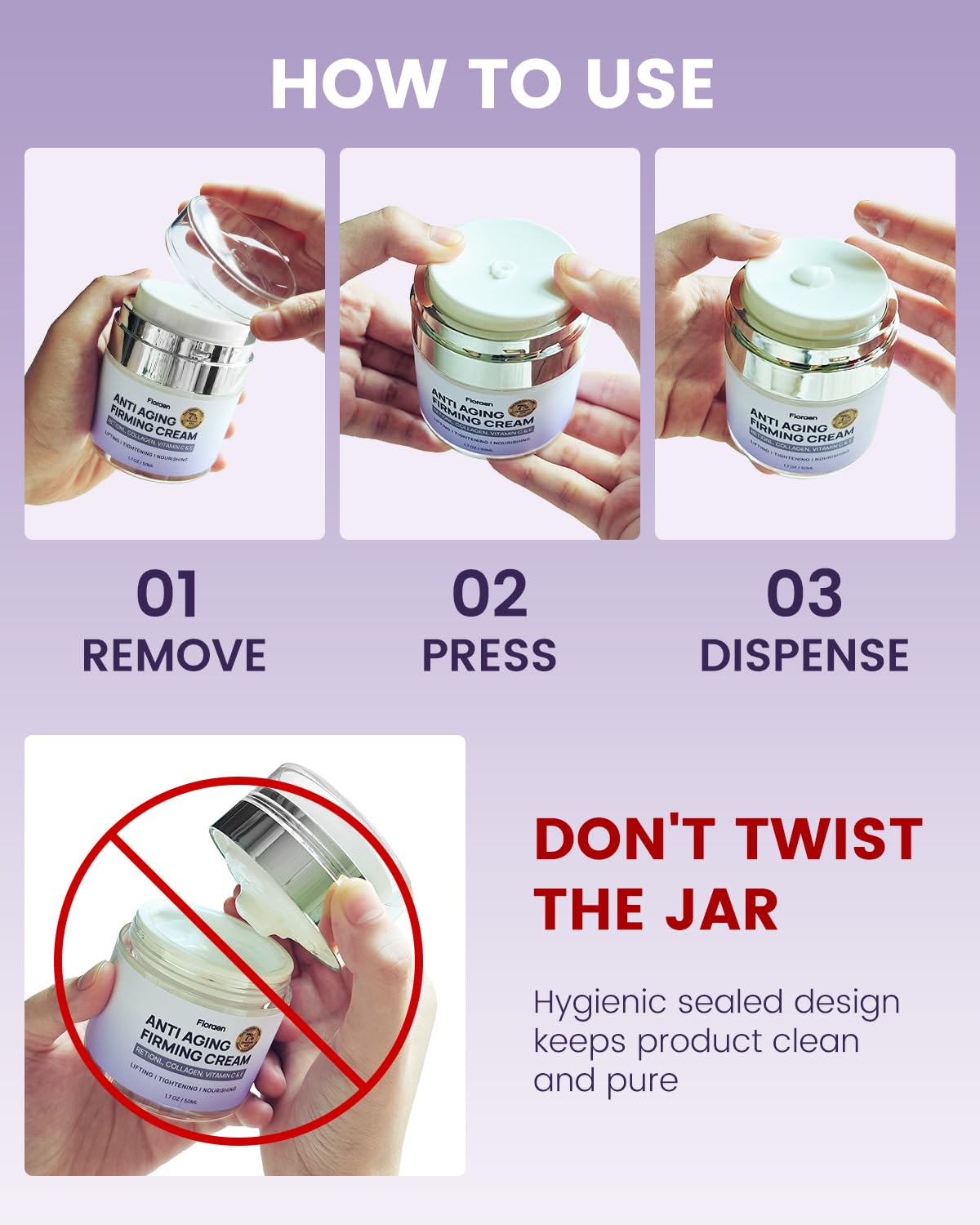 Fioraen Neck Firming Cream – 2% Retinol, 7% Hyaluronic Acid & 1% Collagen | AH-8 Lift for Neck & Décolleté