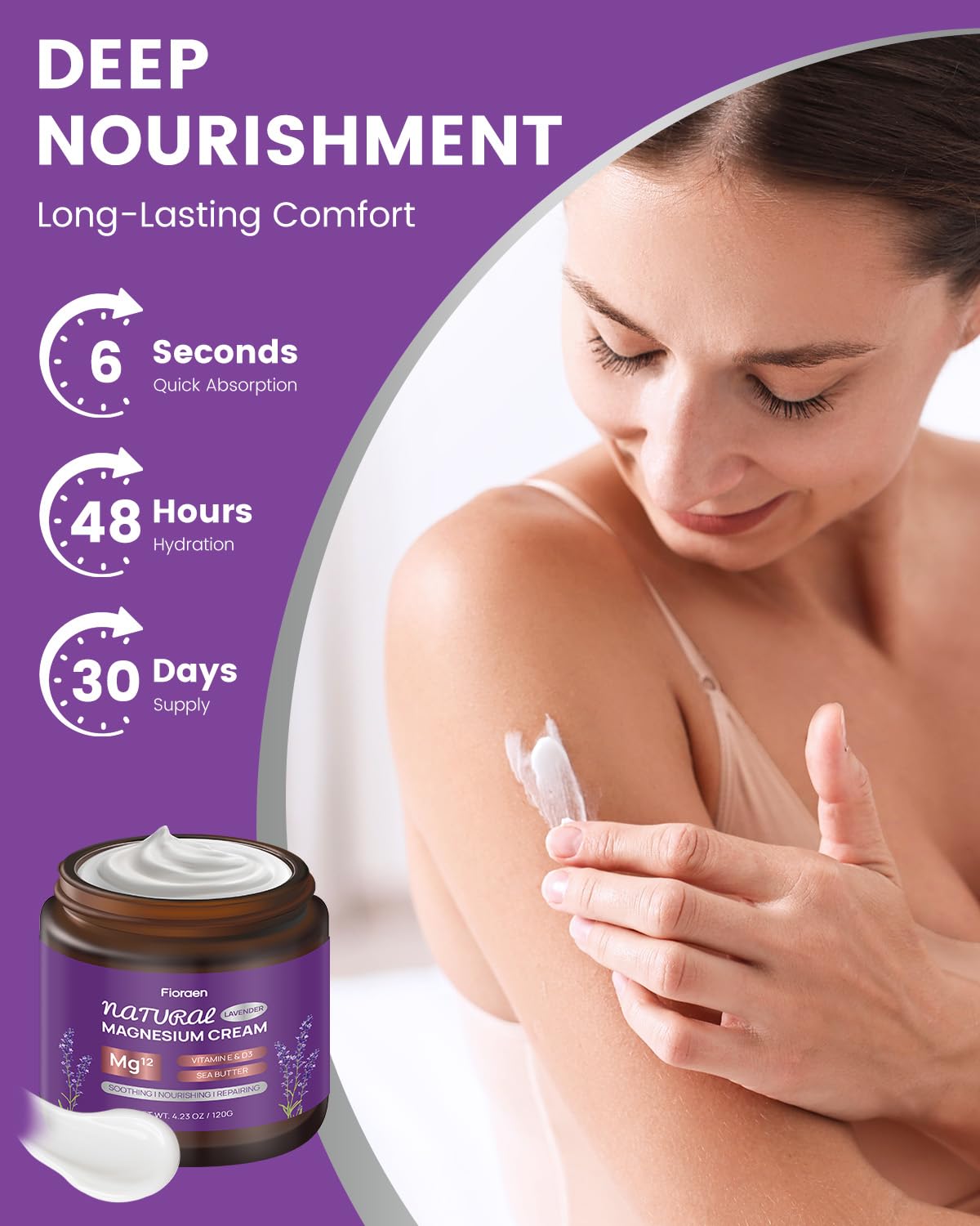 Fioraen Magnesium Lotion for Sleep & Muscle Relief – 120g