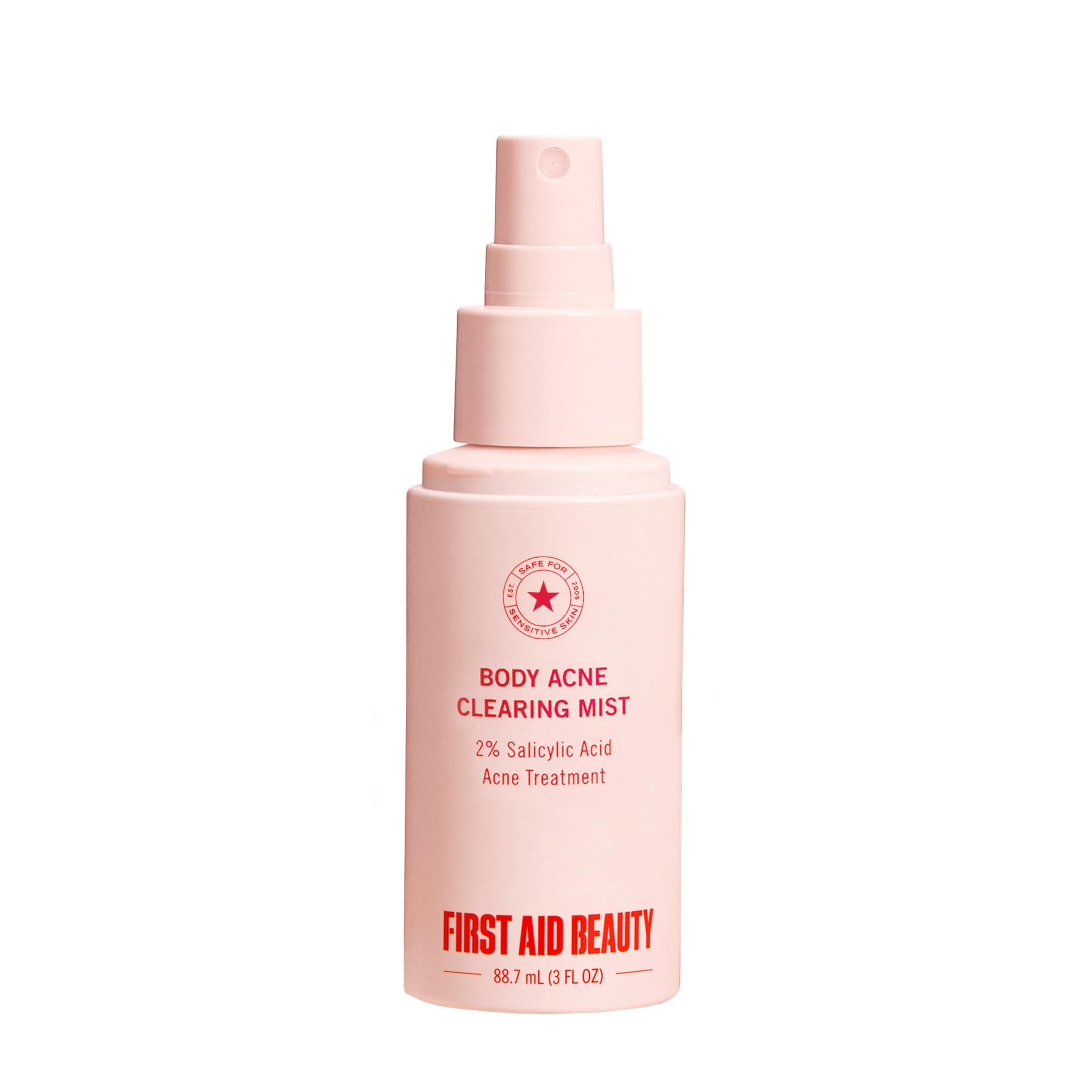 First Aid Beauty Body Acne Spray - Maximum Strength 2% Salicylic Acid, 360° Sprayer, 3 oz
