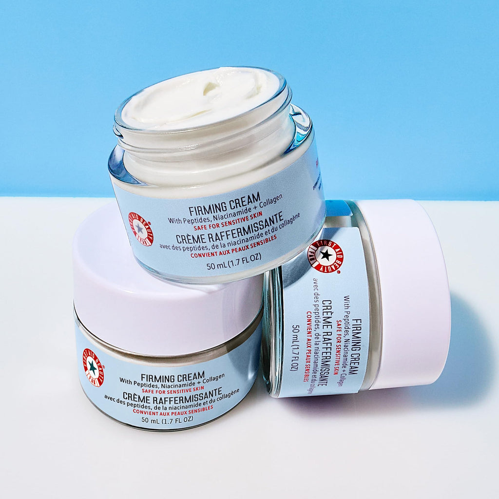 First Aid Beauty Firming Collagen Cream with Peptides & Niacinamide | Ultra-Rich, Non-Comedogenic Moisturizer