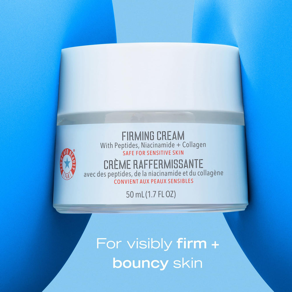 First Aid Beauty Firming Collagen Cream with Peptides & Niacinamide | Ultra-Rich, Non-Comedogenic Moisturizer