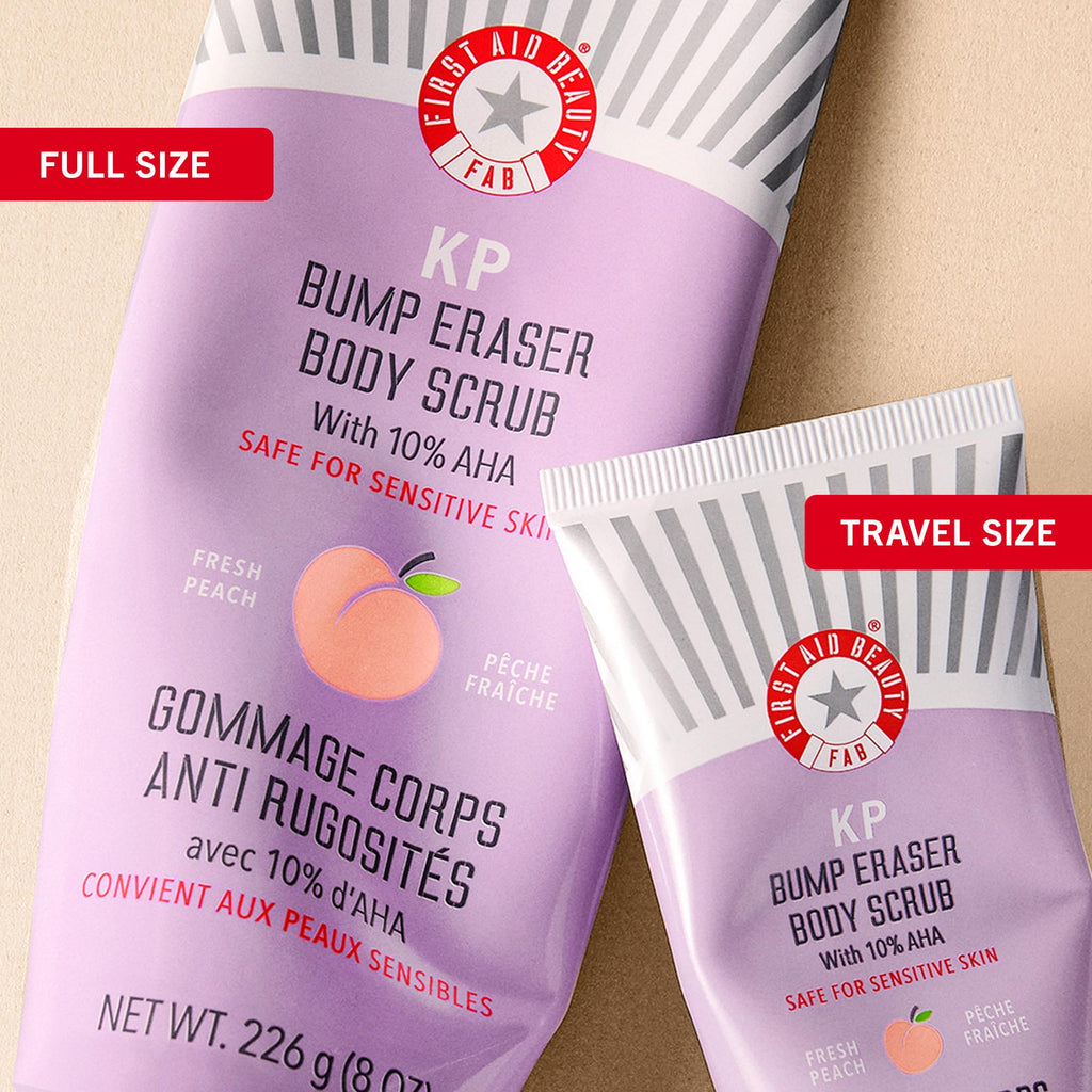 First Aid Beauty KP Bump Eraser Body Scrub - 10% AHA, Peach Scent, 2 oz