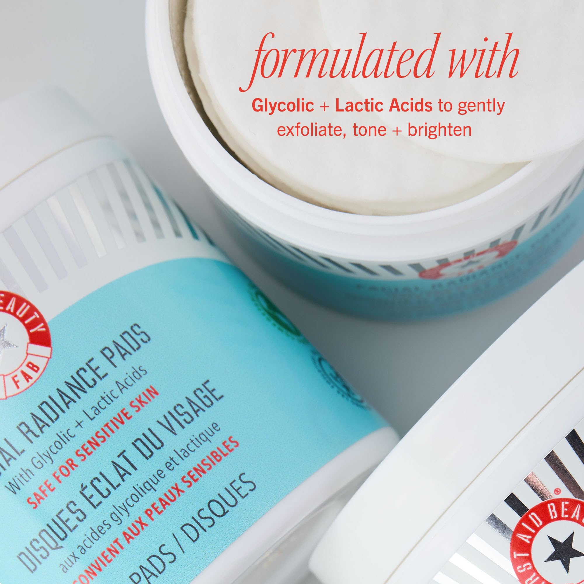 First Aid Beauty Facial Radiance Pads – Glycolic & Lactic Acids for Daily Exfoliation