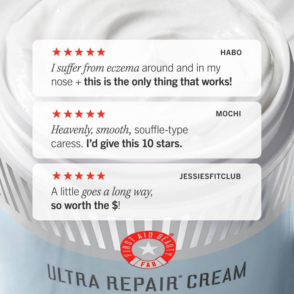 First Aid Beauty Ultra Repair Cream – Intense Hydration with Colloidal Oatmeal, 6 oz