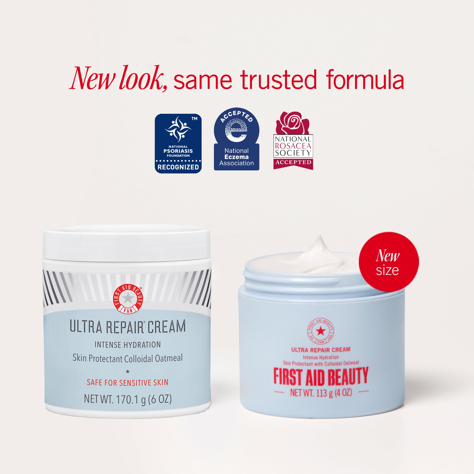 First Aid Beauty Ultra Repair Cream – Deep Hydration for Face & Body, 4 oz