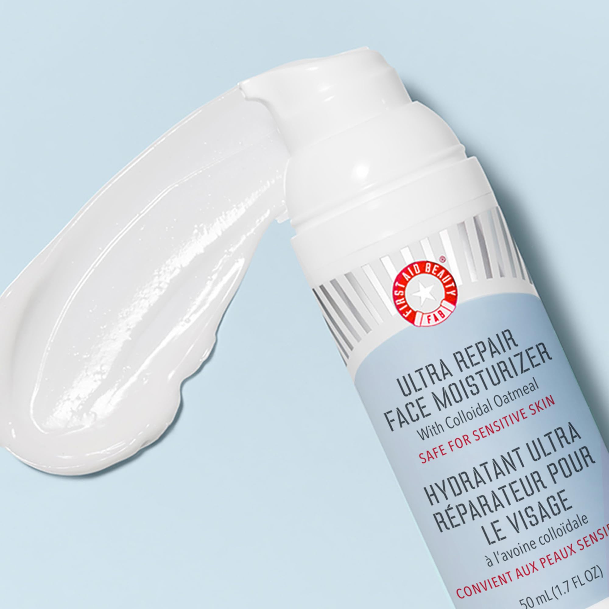 First Aid Beauty Ultra Repair Face Moisturizer – Lightweight Hydration with Ceramides & Shea Butter | 1.7 oz Duo