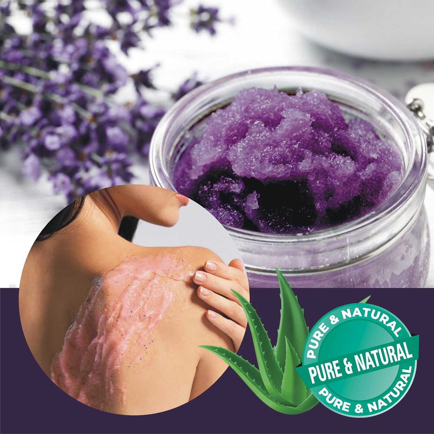 First Botany Body Scrub – Natural Lavender Exfoliating Salt Scrub & Body Souffle