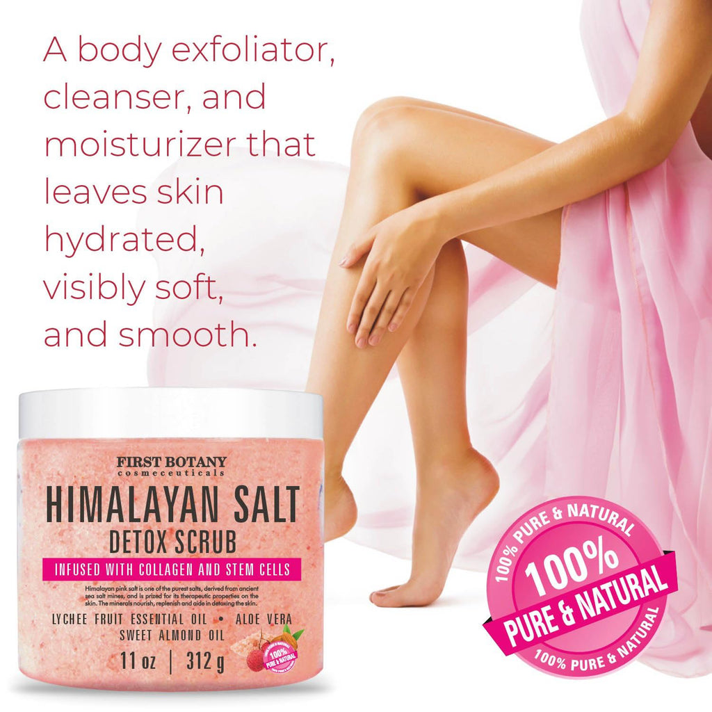 First Botany Body Scrub – Natural Himalayan Salt Exfoliator & Souffle