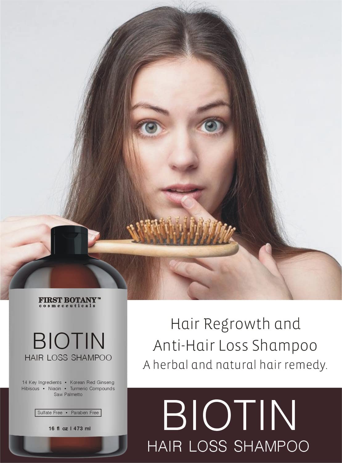 First Botany Cosmeceuticals Hair Regrowth Shampoo – DHT Blockers, Hydration & Volume (Pack of 2)
