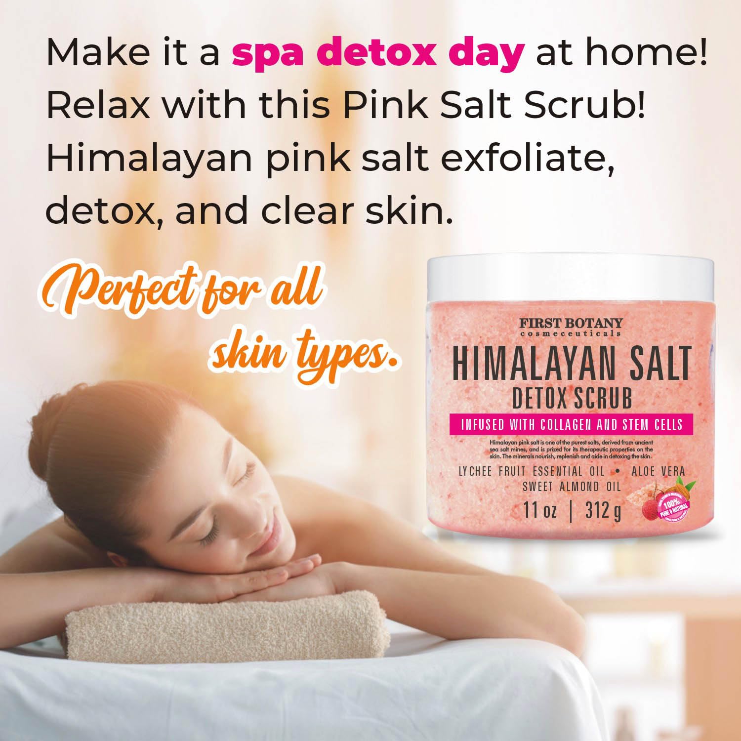First Botany Body Scrub – Natural Himalayan Salt Exfoliator & Souffle