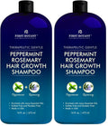 First Botany Peppermint Rosemary Hair Regrowth Shampoo – Anti Hair Loss, Daily Hydration, Detoxifying, Dandruff Control (Pack of 2, 16 oz each)