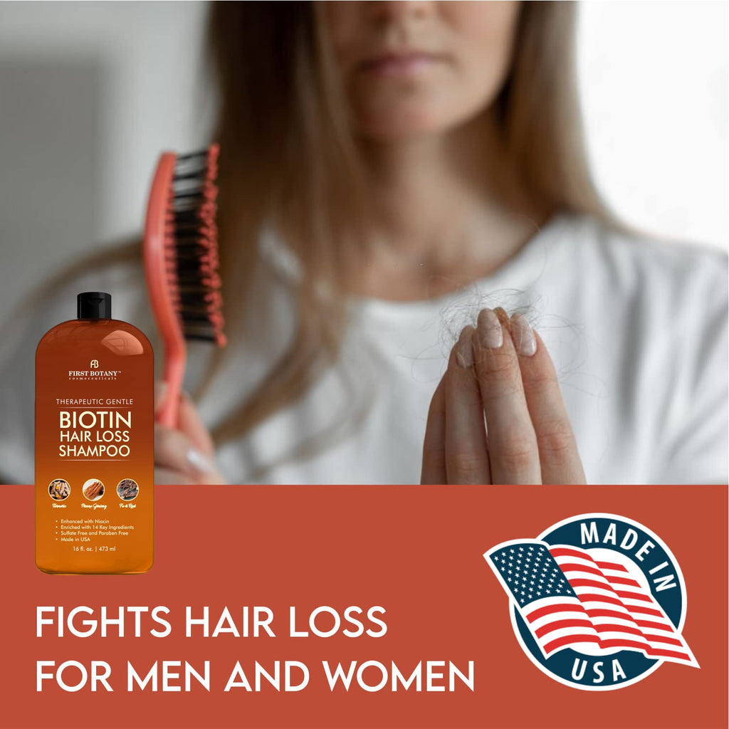 First Botany Anti Hair Loss Shampoo with DHT Blockers – 16 oz (Pack of 2)