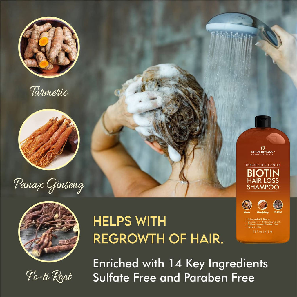 First Botany Anti Hair Loss Shampoo with DHT Blockers – 16 oz (Pack of 2)