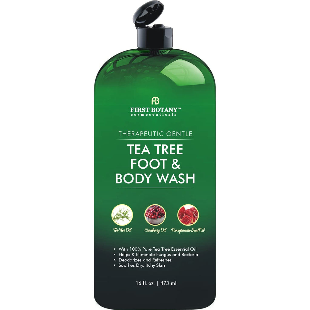 First Botany 100 Percent Natural Tea Tree Body and Foot Wash – Odor, Dandruff, Jock Itch & More