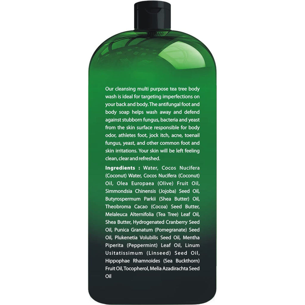 First Botany 100 Percent Natural Tea Tree Body and Foot Wash – Odor, Dandruff, Jock Itch & More