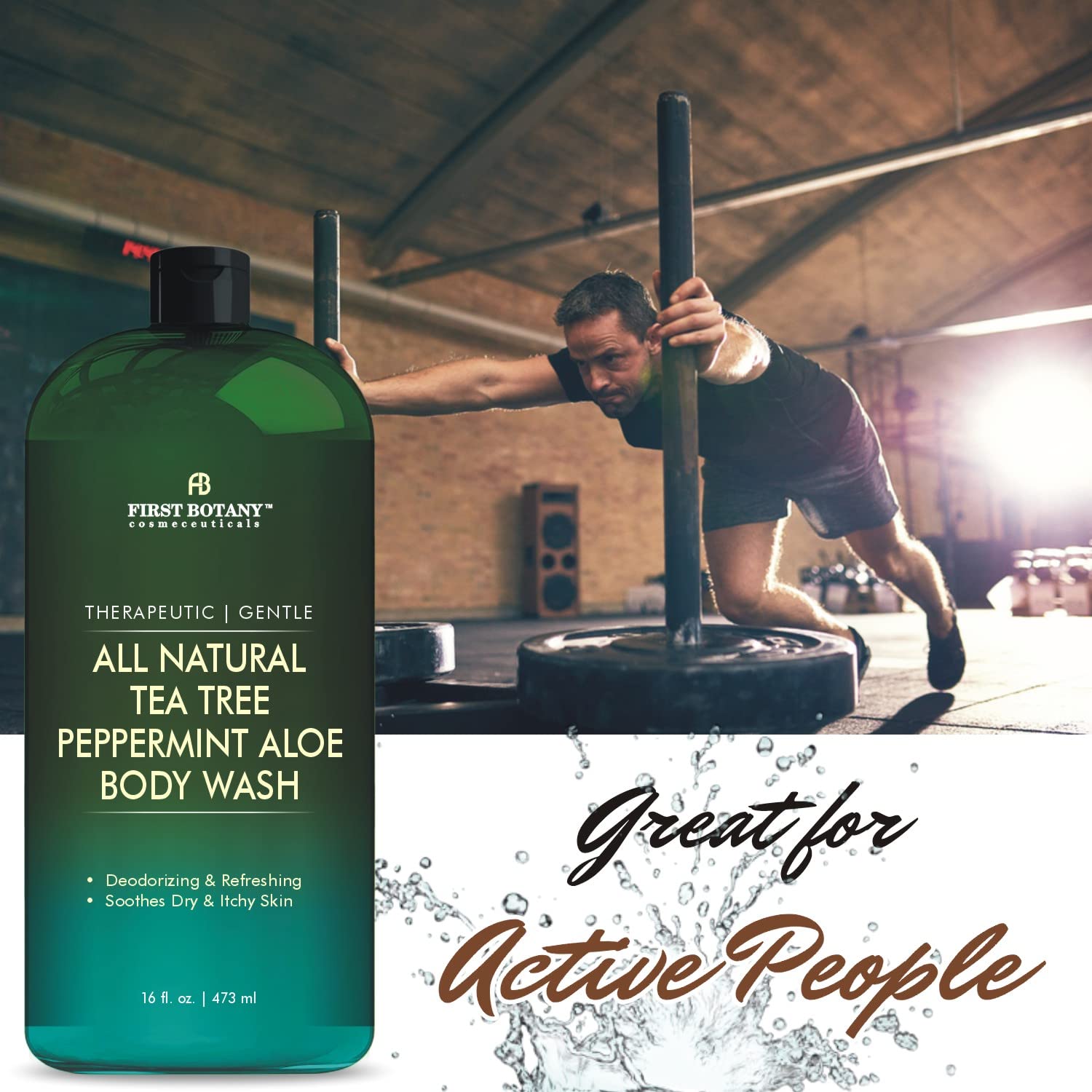 First Botany ALL Natural Tea Tree Mint Body Wash – 16 oz
