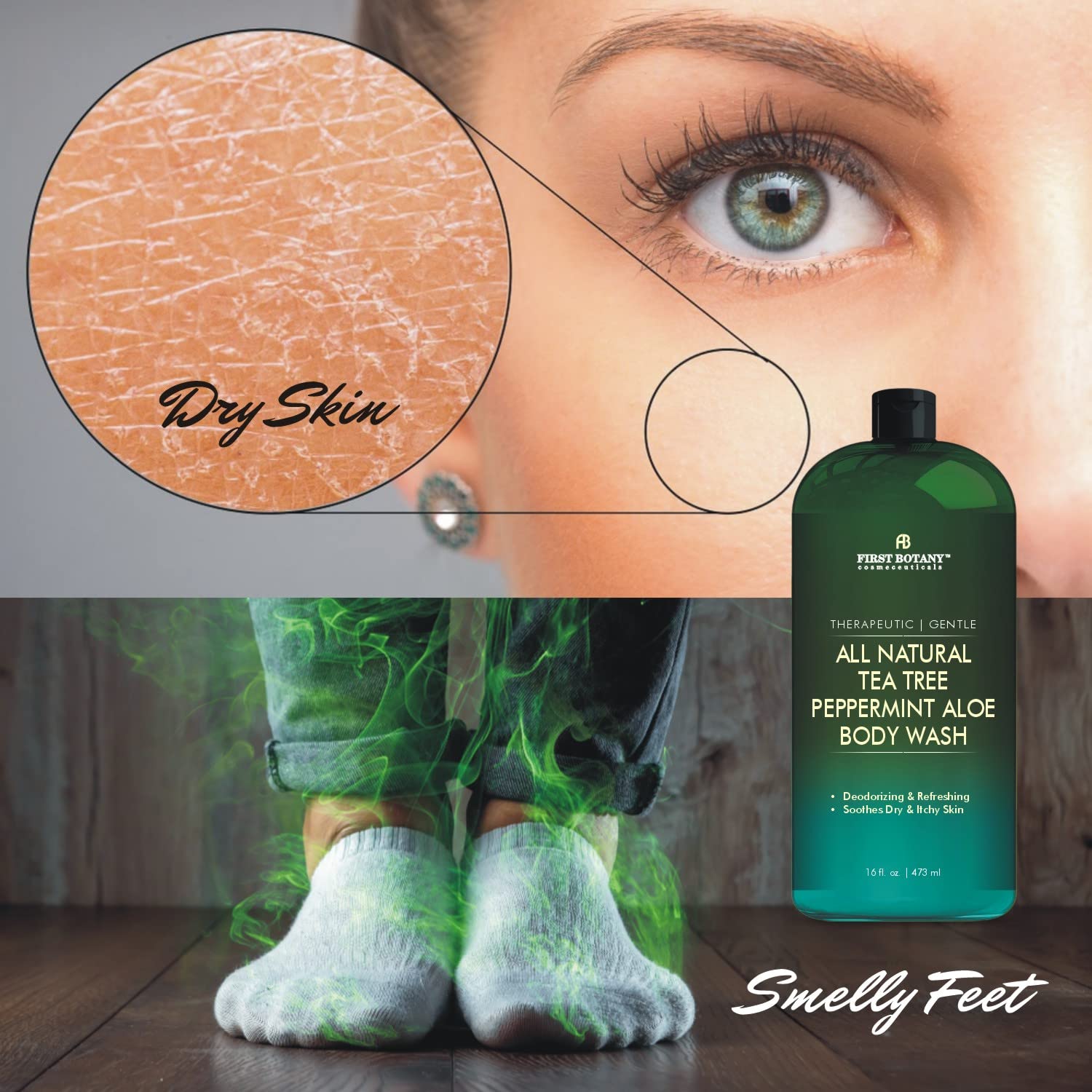 First Botany ALL Natural Tea Tree Mint Body Wash – 16 oz