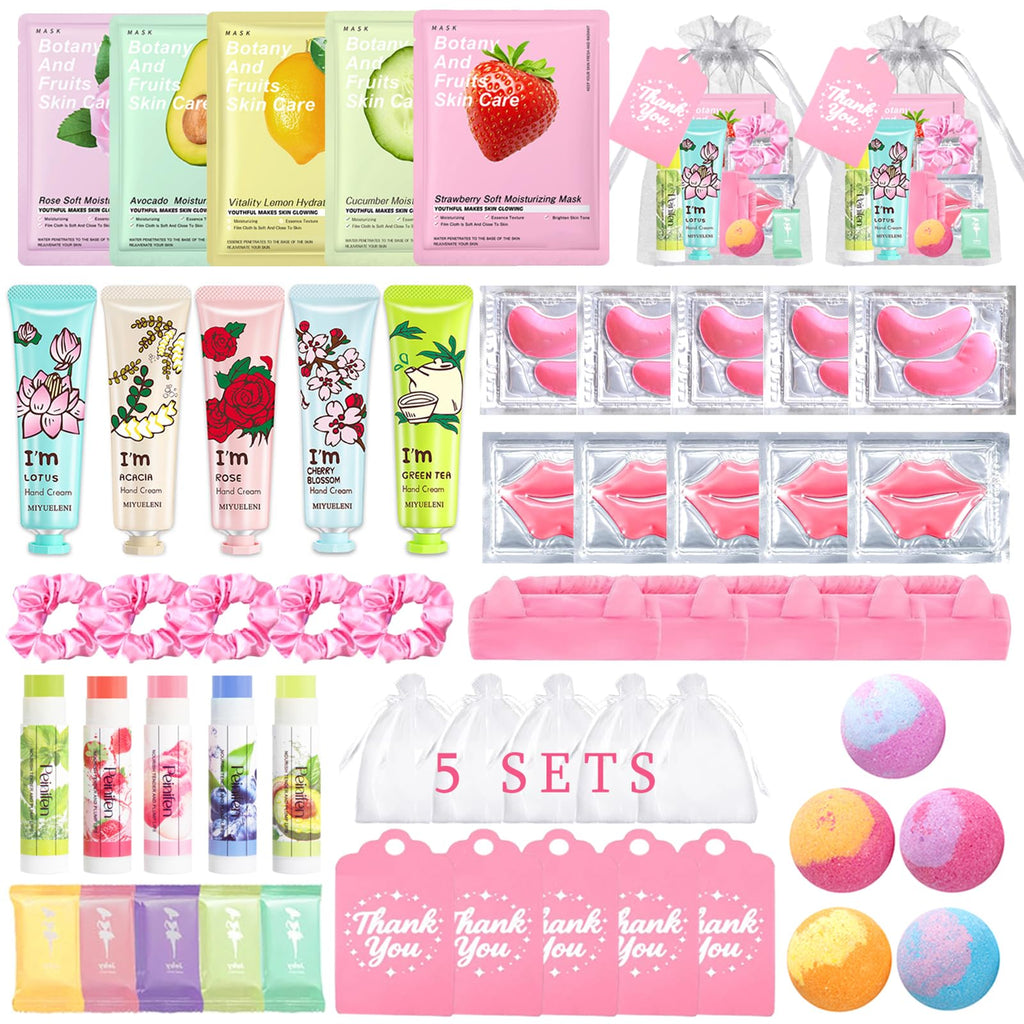 Firstfly 55PCS Spa Skincare Set for Girls 8-12 | Spa Party Favors & Gifts