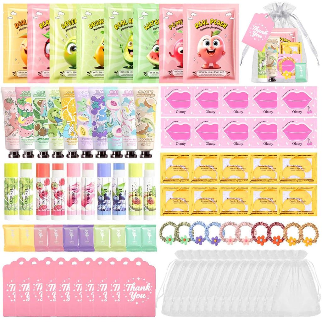 Firstfly 90 PCS Spa Skincare Set for Kids – Party Favors & Stocking Stuffers