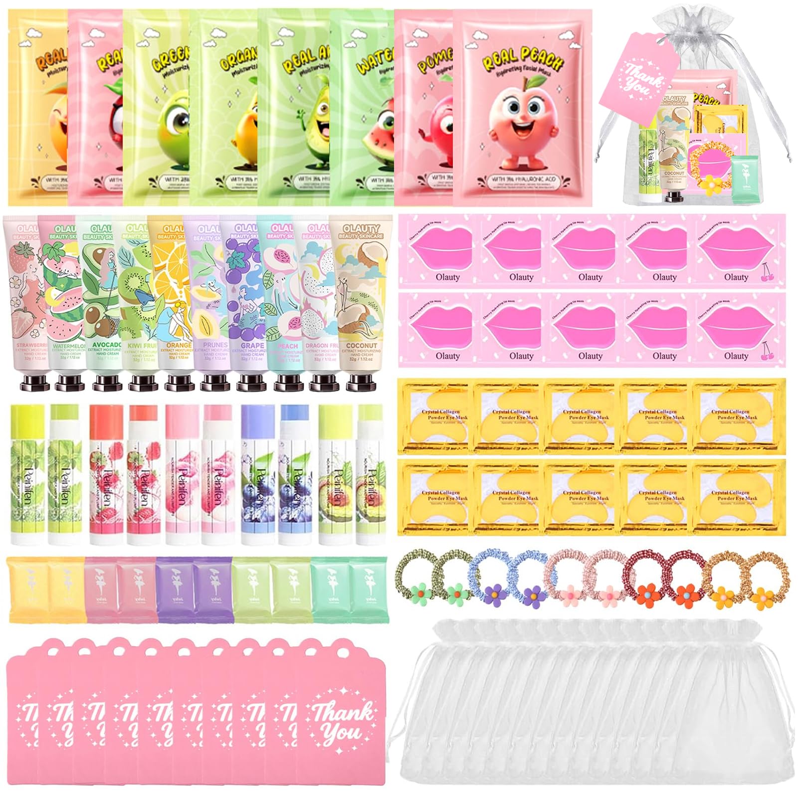 Firstfly 90 PCS Spa Skincare Set for Kids – Party Favors & Stocking Stuffers