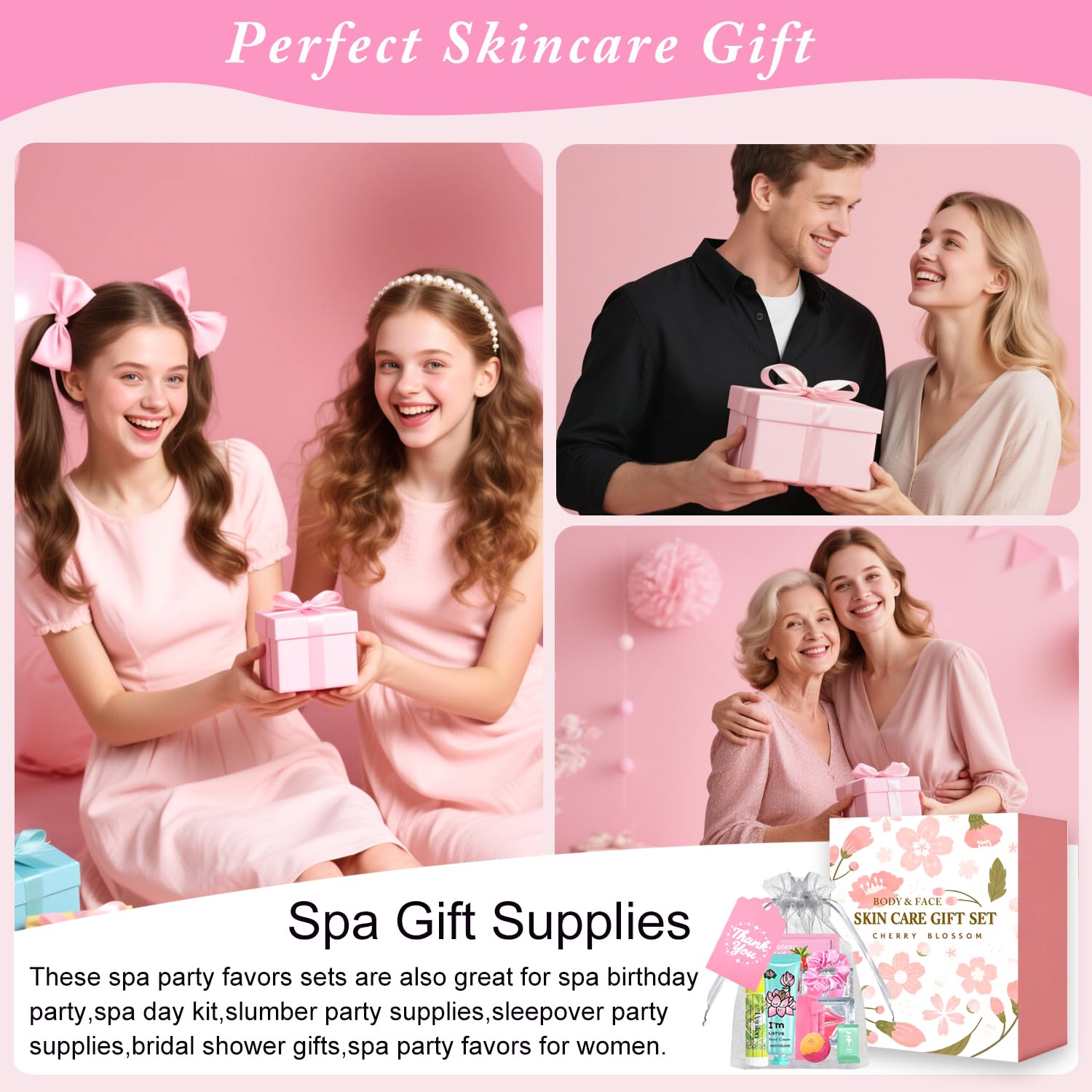 Firstfly 55PCS Spa Skincare Set for Girls 8-12 | Spa Party Favors & Gifts