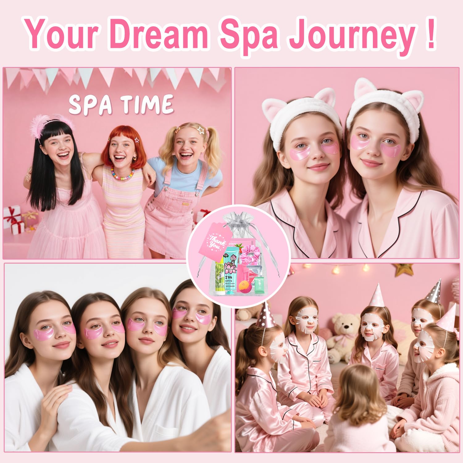 Firstfly 55PCS Spa Skincare Set for Girls 8-12 | Spa Party Favors & Gifts