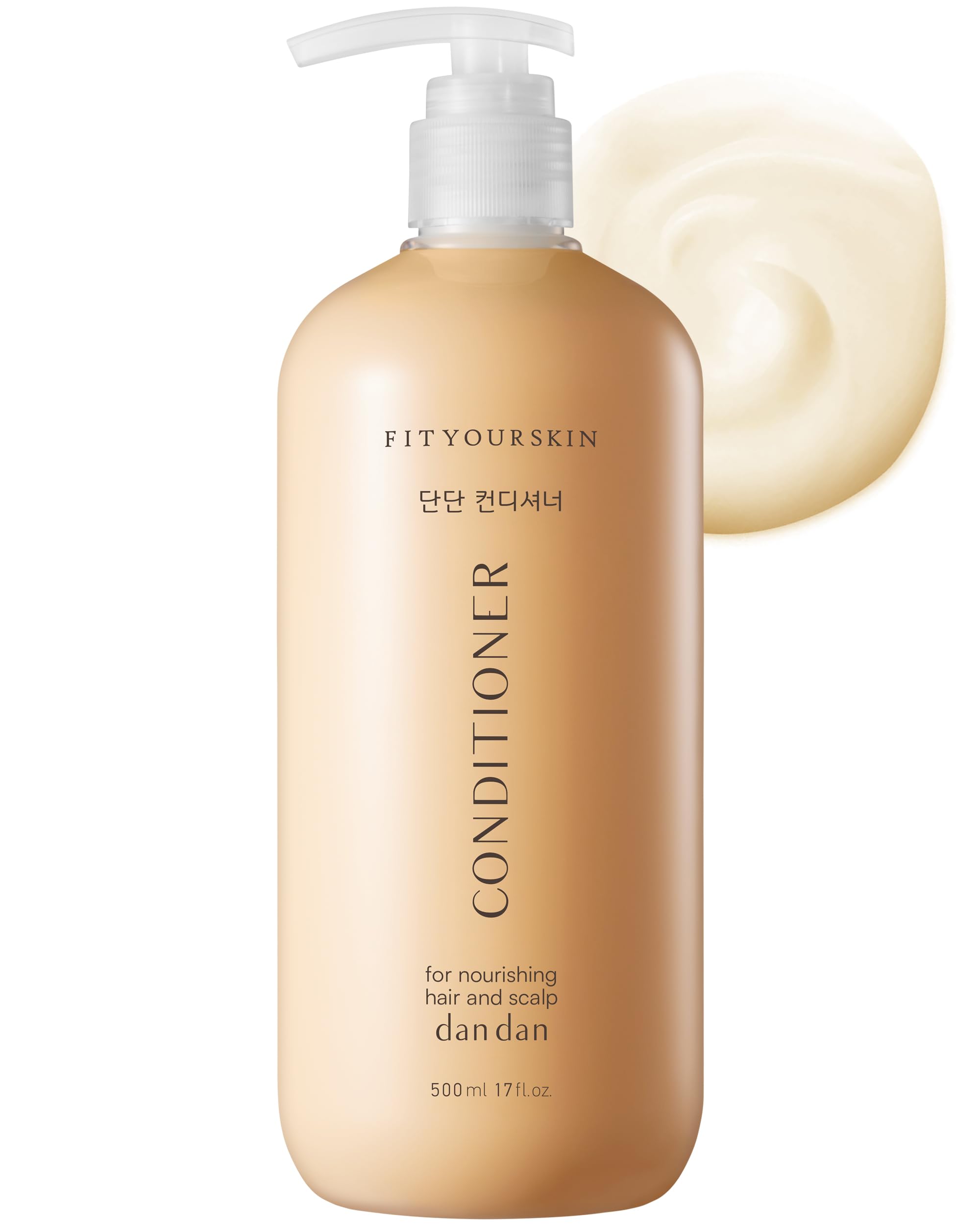 FIT YOUR SKIN DAN DAN Nourishing Conditioner – 9 Fruit Vitamins, pH 5.5, Detangling & Anti-Frizz (17 oz)