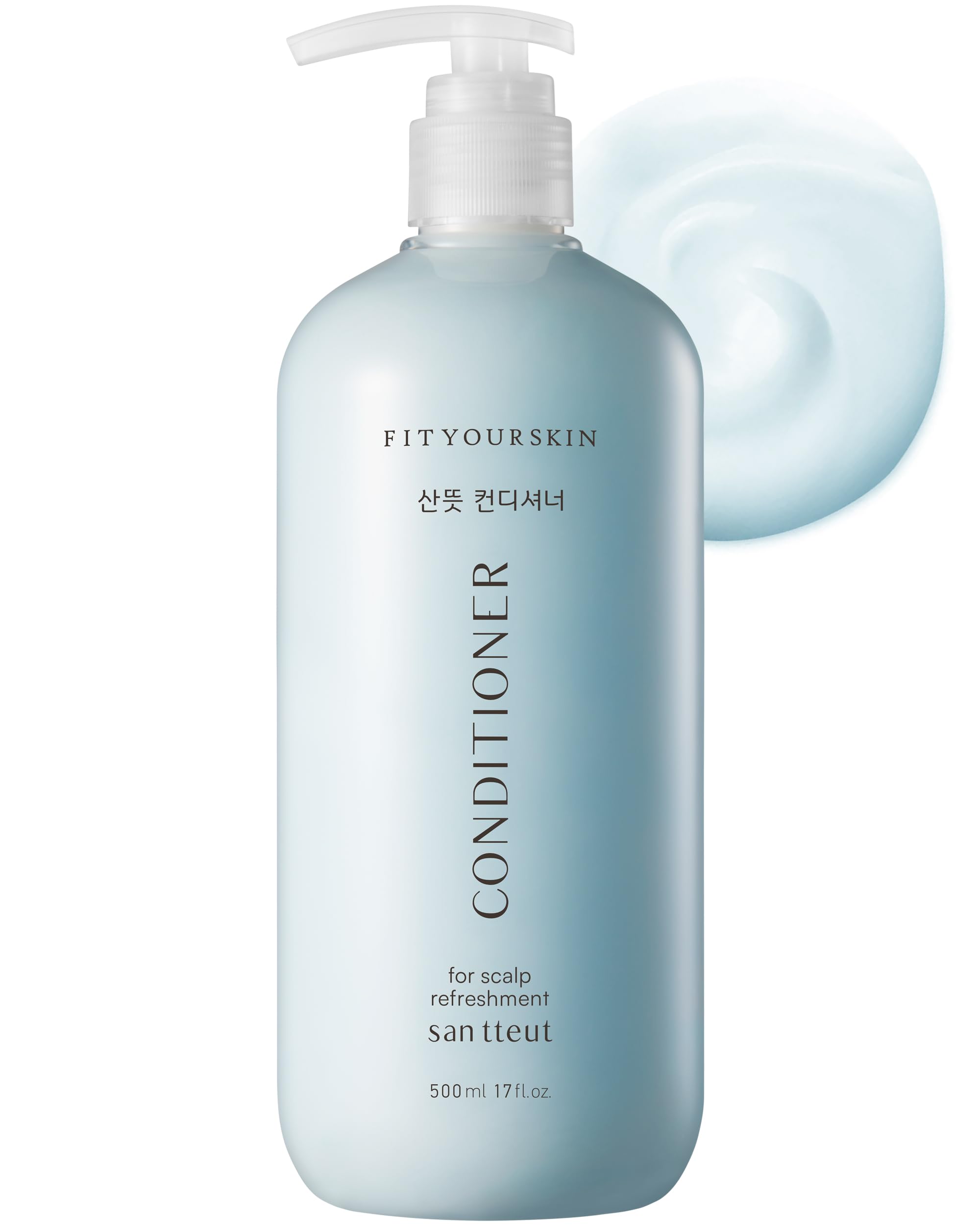 FIT YOUR SKIN SAN TTEUT Cooling Scalp Conditioner – Triple Mint, pH 5.5, 17oz for Oily Roots & Dry Ends