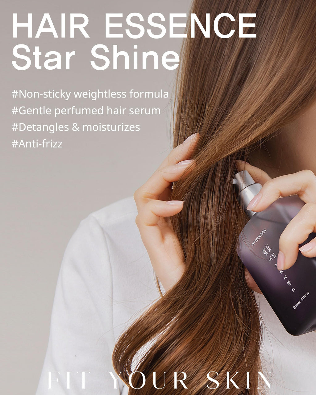FIT YOUR SKIN Star Shine Hair Essence – Lightweight Anti-Frizz Hair Oil with Sacha Inchi & Argan