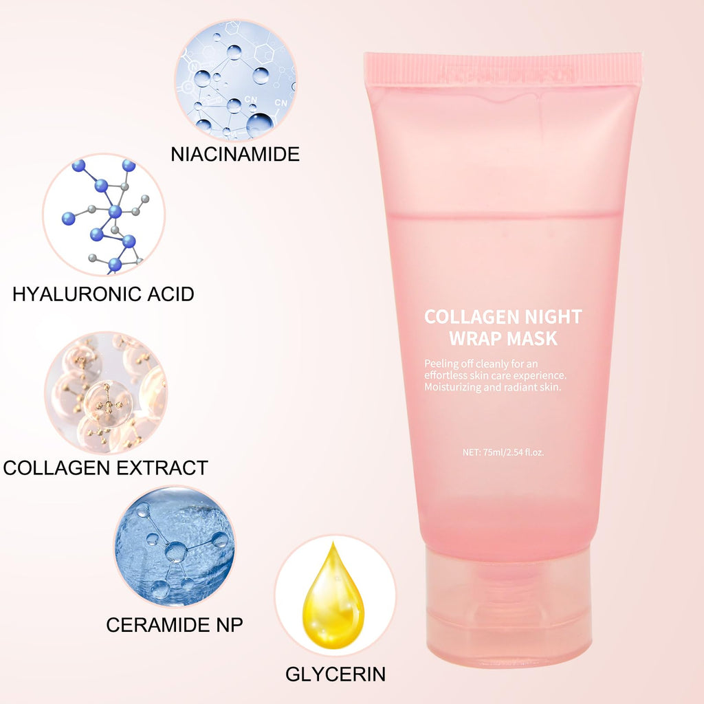 Fitbuter Collagen Overnight Wrapping Peel-Off Mask – Hydration & Firming (75ml)
